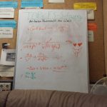 Whiteboard mit Formeln