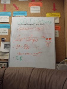 Whiteboard mit Formeln