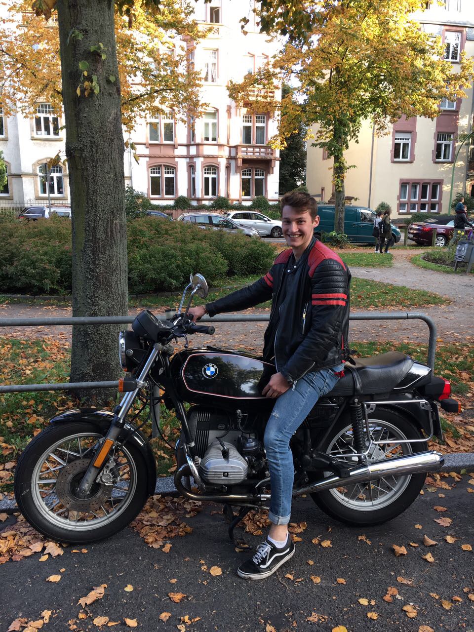 Paul Schlegel auf dem Motorrad