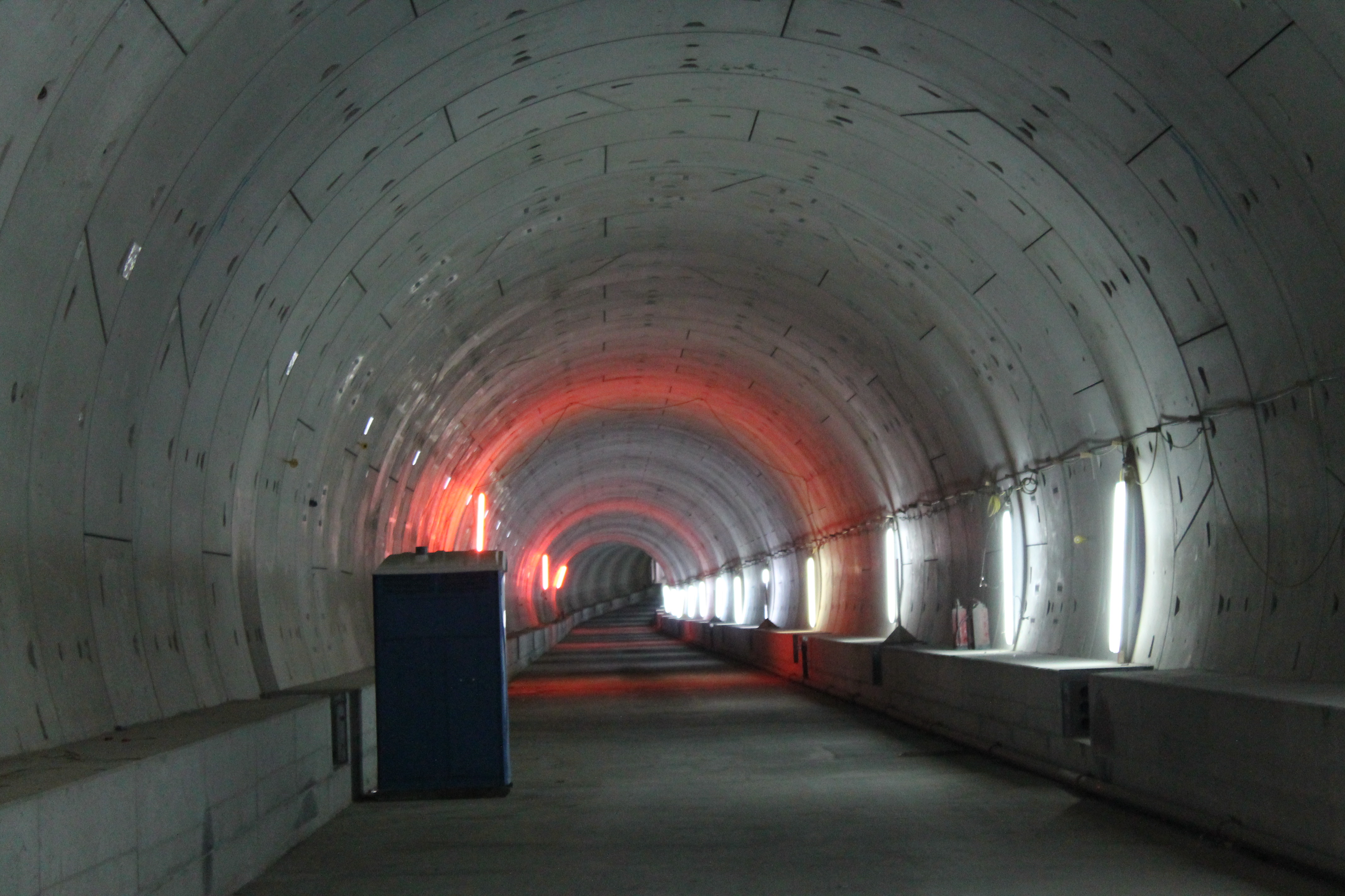 Blick durch neuen S-Bahn-Tunnel unter der Karlsruher Innenstadt