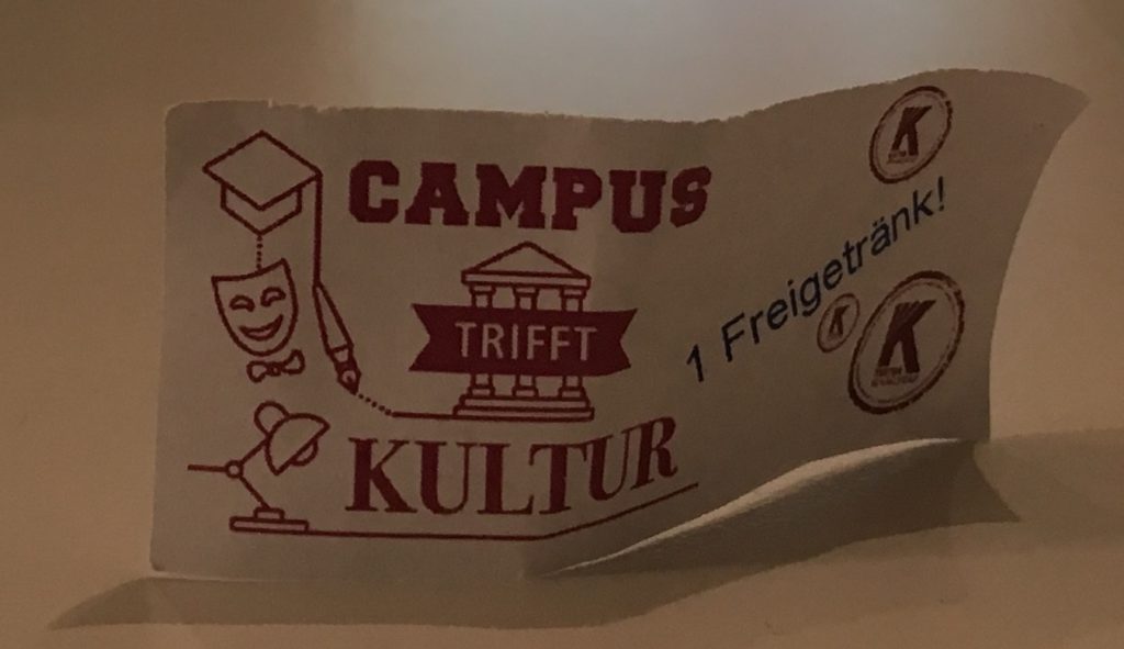 Ticket Freigetränk von Campus trifft Kultur