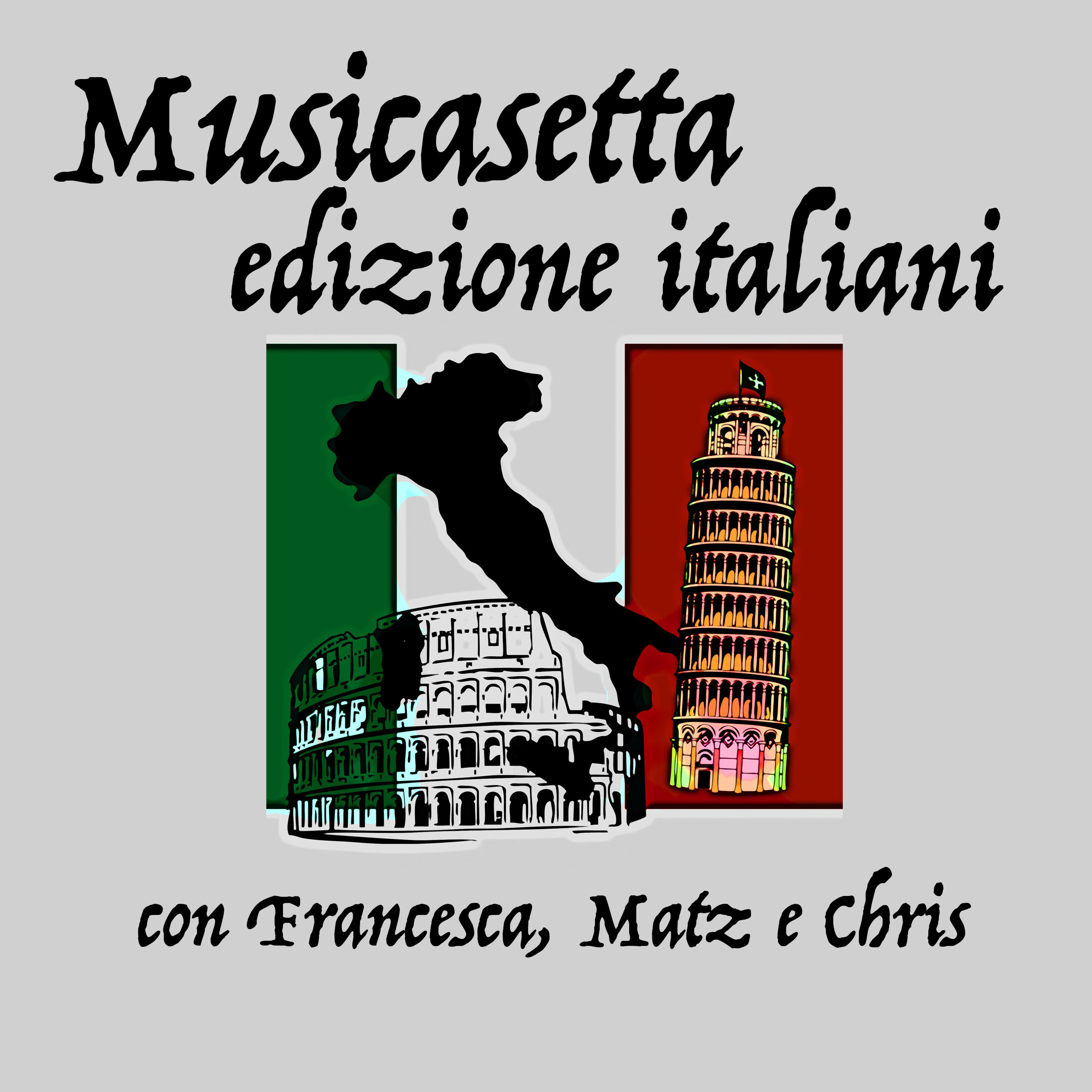 Cover der Sendung mit italienischer Flage und Sehenswürdigkeiten